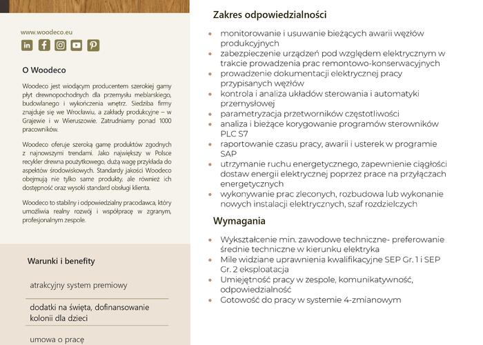 Grajewo ogłoszenia: Poszukujemy pracowników w Grajewie stanowisko: Elektryk?...
