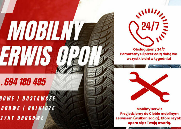 Grajewo ogłoszenia: Mobilna Wulkanizacja 24/7 PHU K&K Krzysztof Wiśniewski
Grajewo,...
