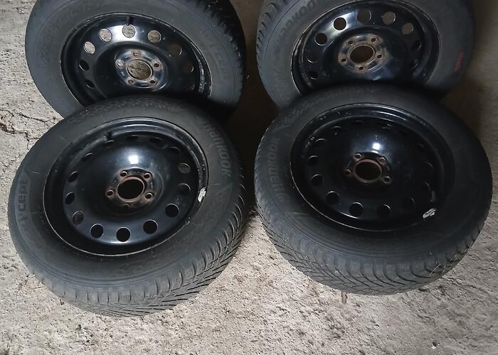 Grajewo ogłoszenia: Sprzedam opony zimowe plus felgi stalowe Hankook 215/60R16 99H...
